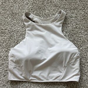 LULULEMON White High-Neck Sports Bra